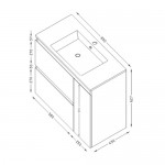 Шкаф за баня окачен – INES MAX F852C1DIN